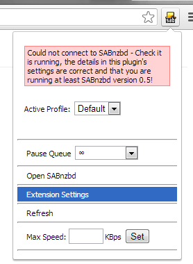 sabnzbdconnect options