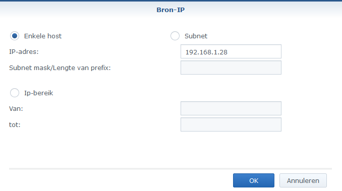 bron ip synology subnet