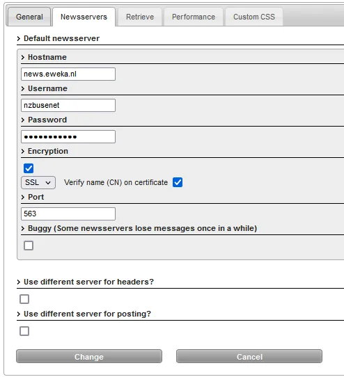 Set up SpotWeb 3 news servers settings spotweb set up docker