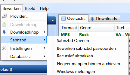 Spotnet sabnd openen voor usenet back-up provider